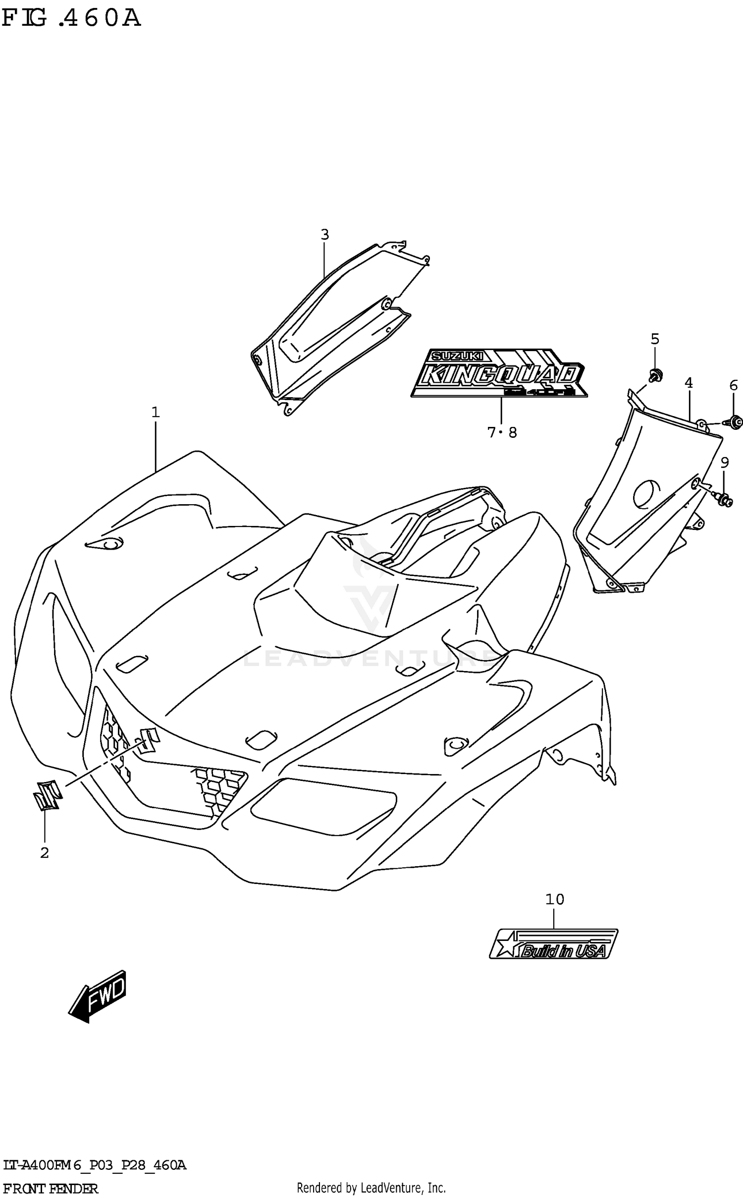 FRONT FENDER (LT-A400F:P03)