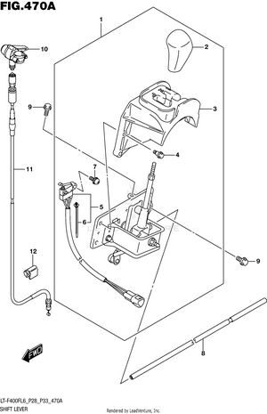 Shift Lever (lt-f400fl6 P28) Schematic