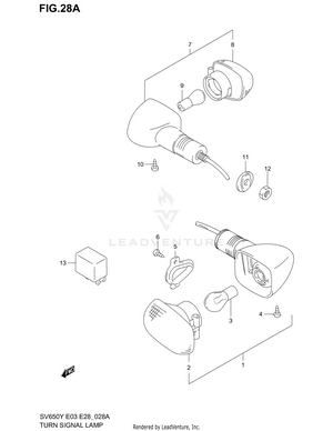 Turnsignal Lamp (sv650sx/sy/sk1/sk2) Schematic