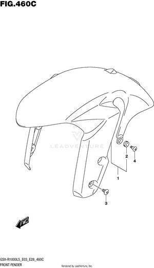 Front Fender (gsx-r1000l5 E33) Schematic