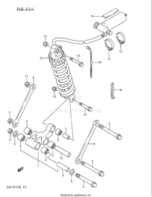 Rear Cushion Lever (model L) Schematic