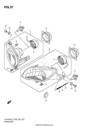 Headlamp (lt-a400fzl3 P33) Schematic