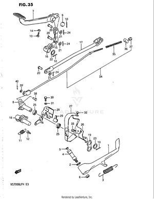 Prop Stand - Rear Brake (vs700glfg/glpg -f.no.115898) Schematic