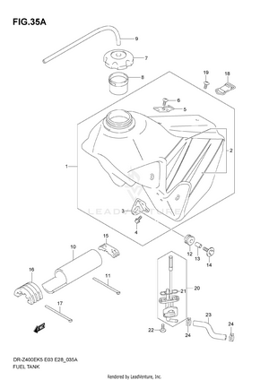 Fuel Tank (model K6) Schematic