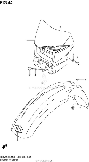 Front Fender Schematic