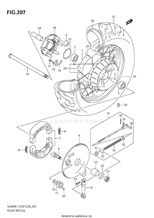 Rear Wheel (vl800t E3) Schematic