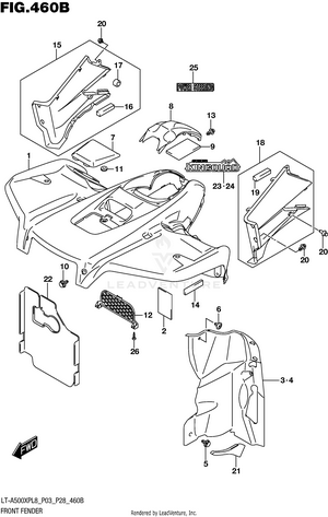 Front Fender (lt-a500xpl8 P28) Schematic