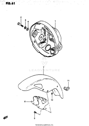 Housing Headlamp - Front Fender Schematic