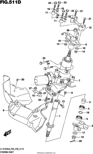 Steering Shaft (lt-a750xpl9 P03) Schematic