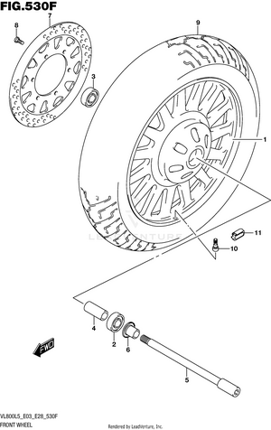 Front Wheel (vl800bl5 E28) Schematic