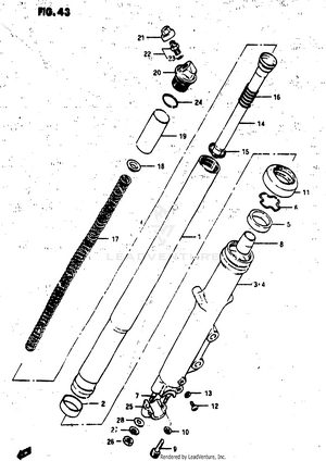Front Fork (model Z) Schematic