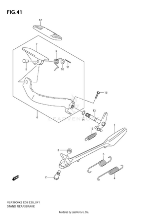 Stand-rear Brake Schematic