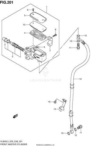 Front Master Cylinder Schematic