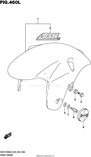 Front Fender (gsx-r1000rzl8 E33) Schematic