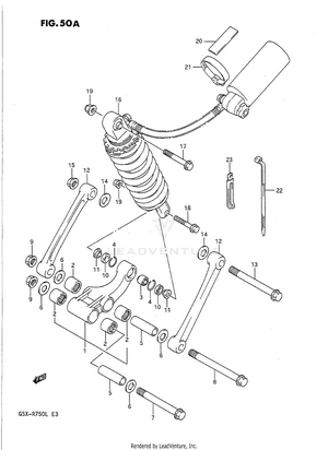 Rear Cushion Lever (model L) Schematic