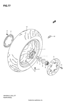 Rear Wheel (an400zal3 E28) Schematic