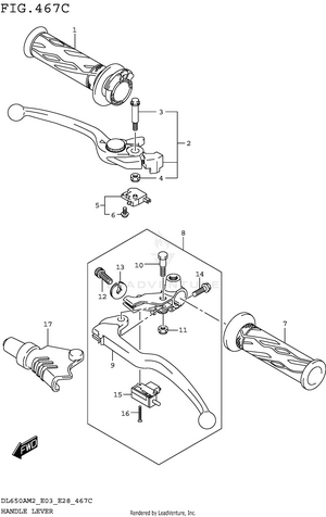 Handle Lever (dl650am2 E33) Schematic