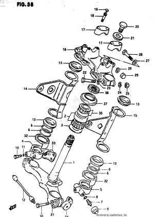 Steering Stem (gs1100ez) Schematic