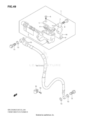 Front Master Cylinder Schematic