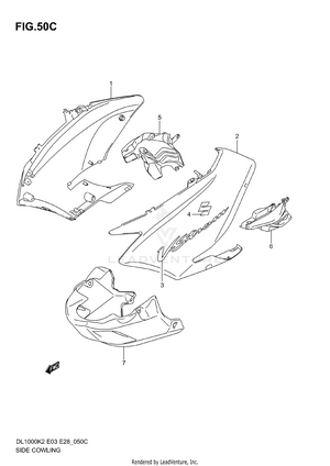 Side Cowling (model K6) Schematic