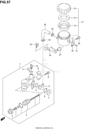 Front Master Cylinder Schematic