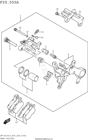 Rear Caliper Schematic