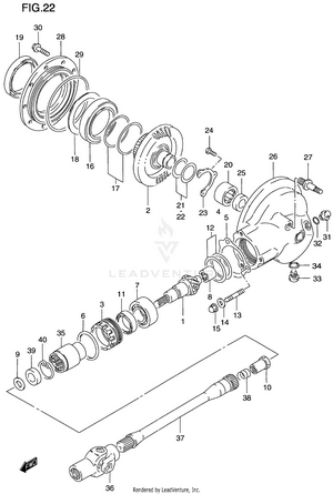 Propeller Shaft - Final Drive Gear Schematic