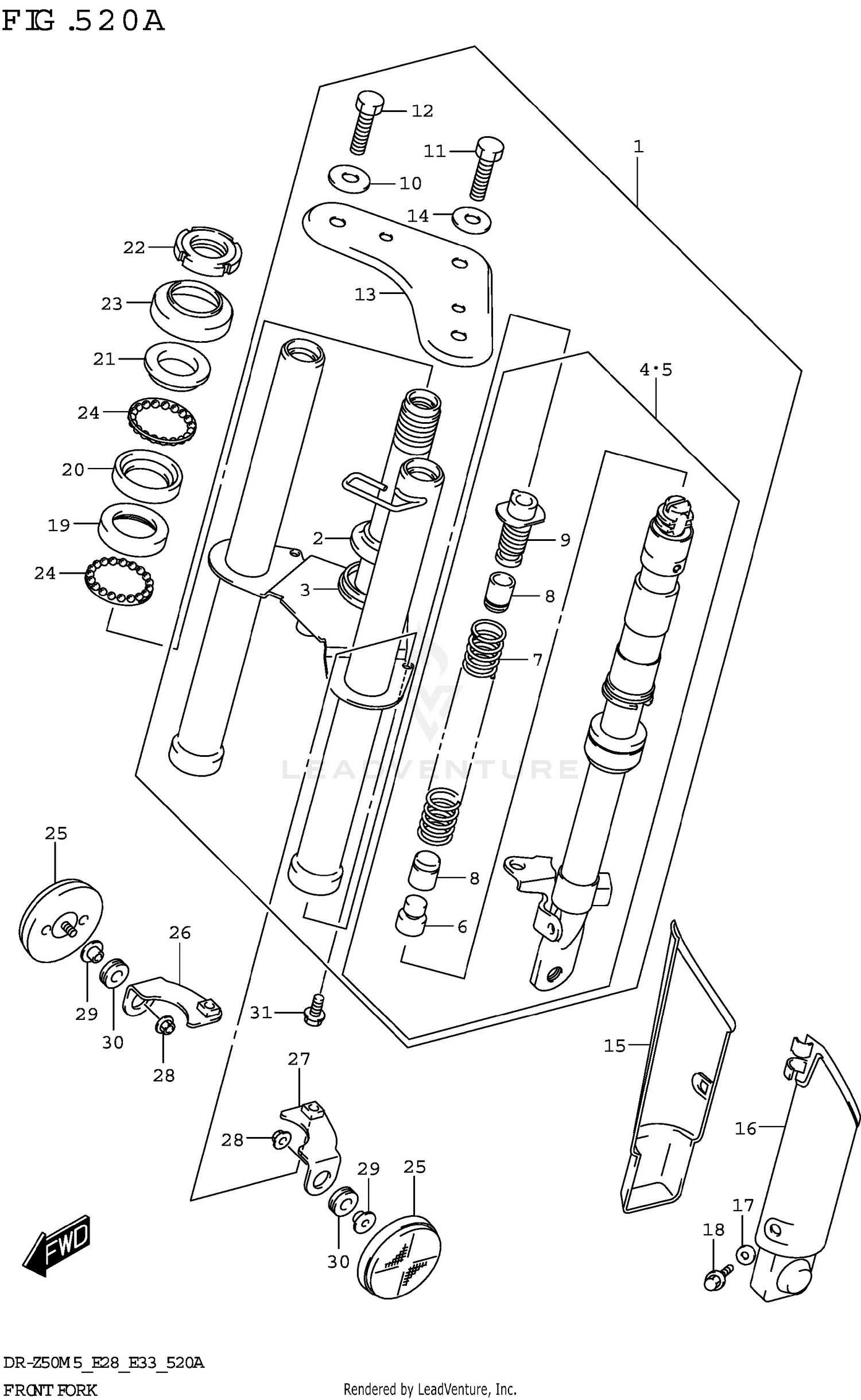 FRONT FORK (E28)