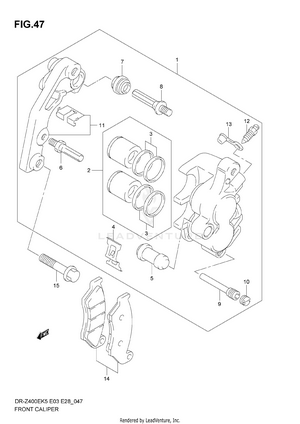 Front Caliper Schematic