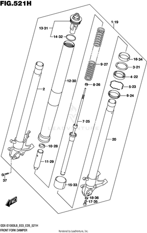 Front Fork Damper (gsx-s1000azl8 E33) Schematic