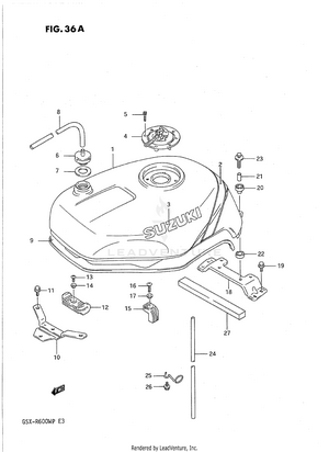 Fuel Tank (model P) Schematic