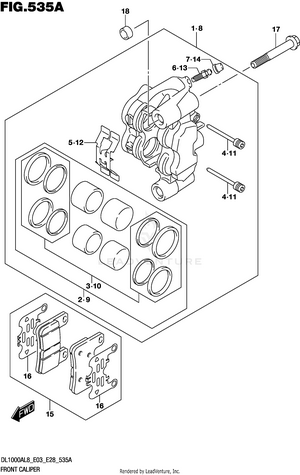 Front Caliper Schematic
