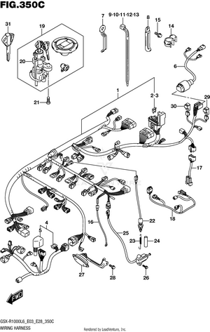 Wiring Harness (gsx-r1000l6 E33) Schematic