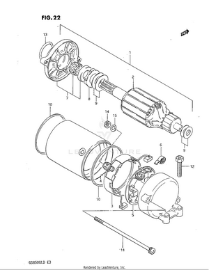Starting Motor (model D) Schematic