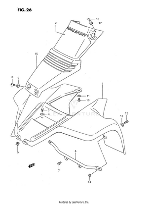 Front Fender (model H) Schematic