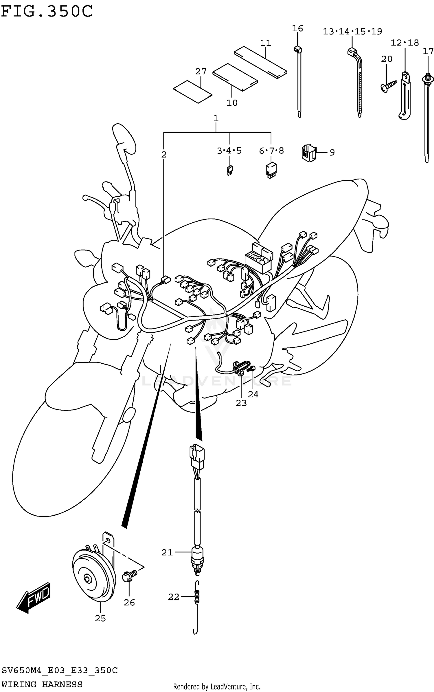 WIRING HARNESS (SV650AM4 E28)