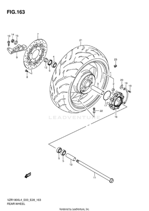 Rear Wheel (vzr1800l4 E03) Schematic