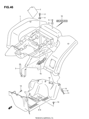 Rear Fender (model K4) Schematic