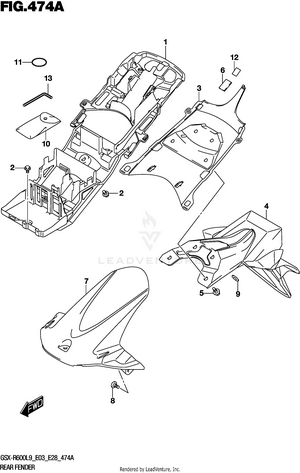 Rear Fender Schematic