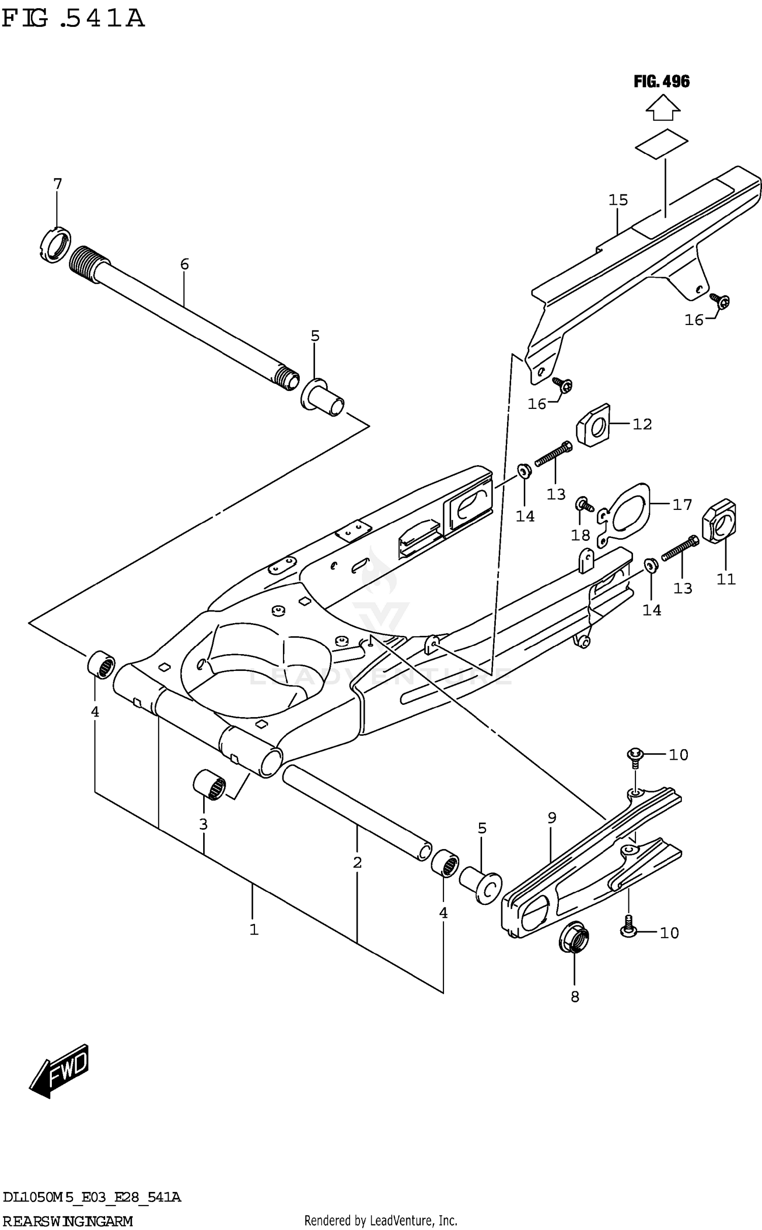 REAR SWINGINGARM (DL1050RR:(E28))