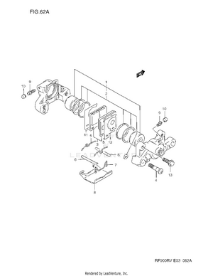 Rear Caliper (model T/v) Schematic