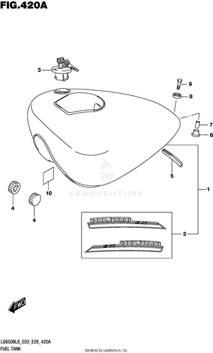 Fuel Tank (ls650bl8 E03) Schematic