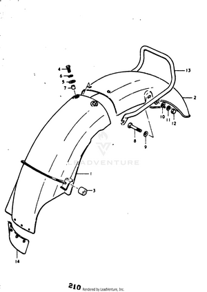 Rear Fender (gt750k Schematic