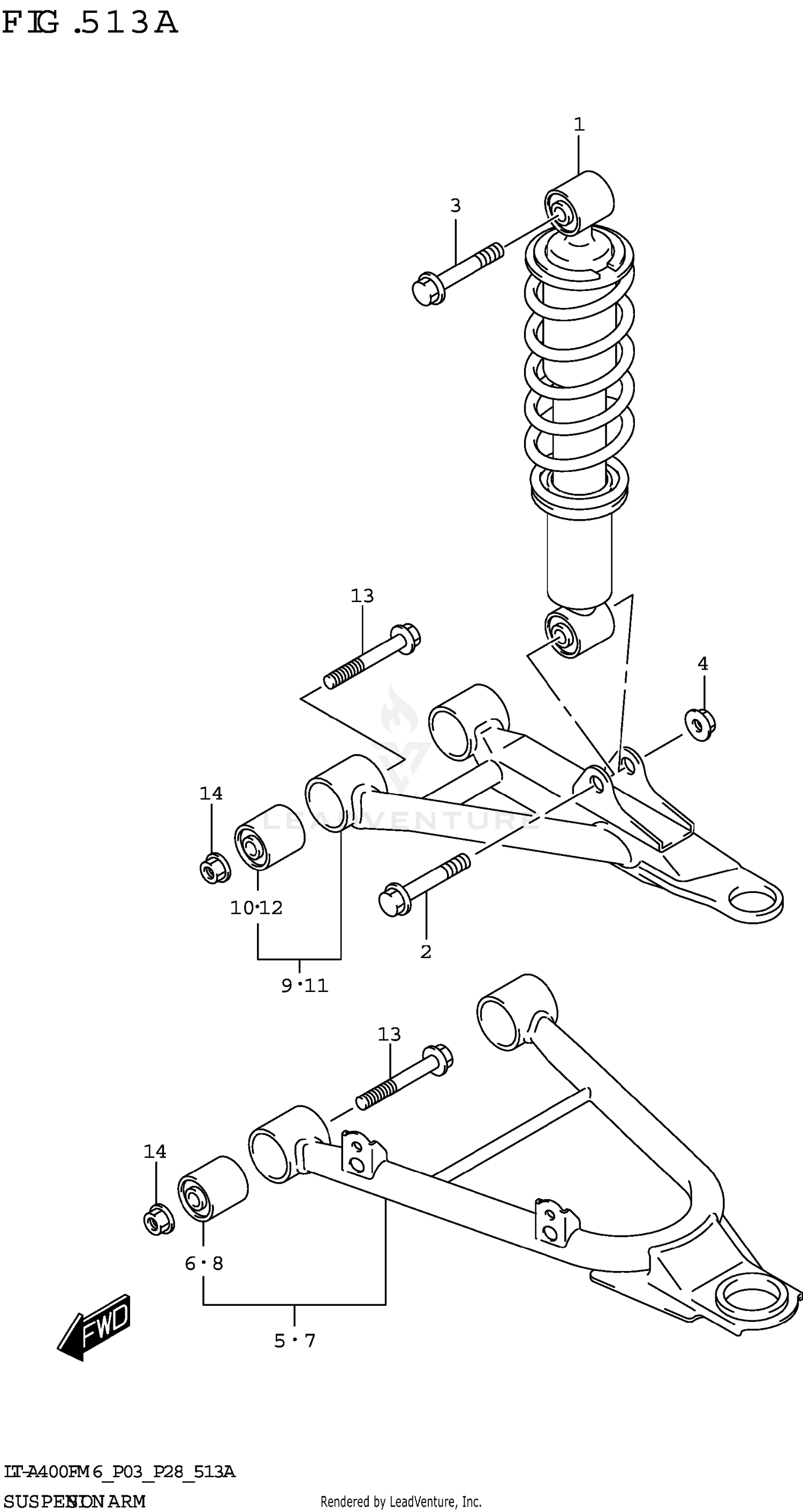 SUSPENSION ARM (LT-A400F)