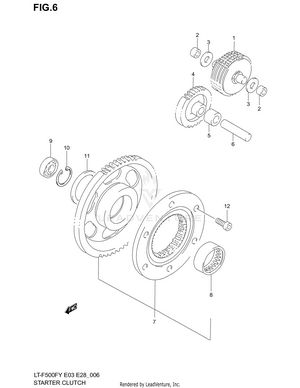 Starter Clutch (model W/x) Schematic