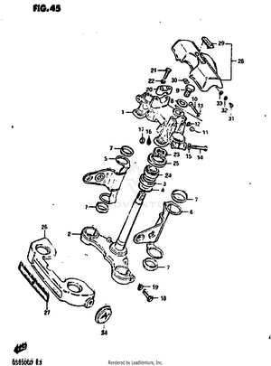 Steering Stem (model Z) Schematic