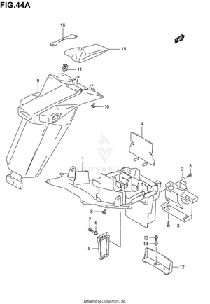 Rear Fender (sv1000k3/sk4/sk5) Schematic