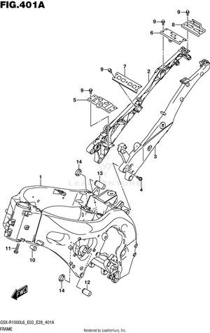 Frame (gsx-r1000l6 E03) Schematic