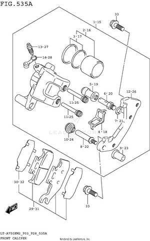 Front Caliper Schematic
