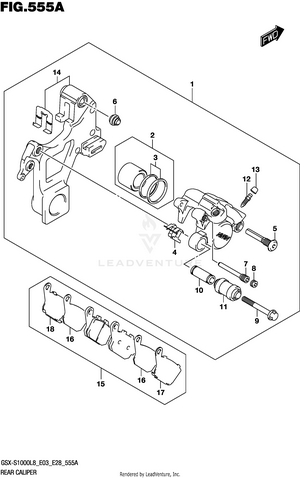 Rear Caliper Schematic